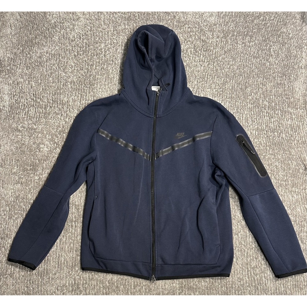 Nike Tech Fleece Hoodie Mens XL Navy Blue Full Zip CU4489-410 Jacket Athletic